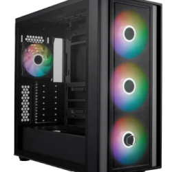 Cooler Master MasterBox 600 ARGB Tempered Glass Siyah USB 3.2 E-ATX Mid Tower Kasa