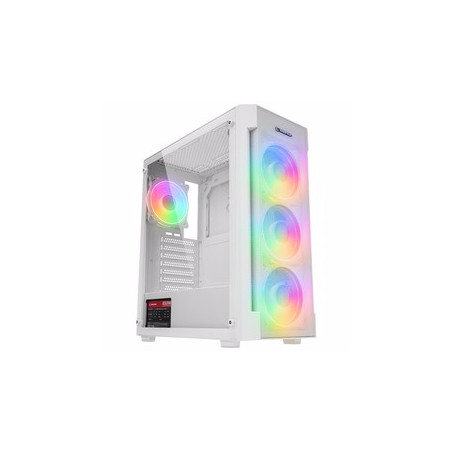 Rampage VIGILANT Mesh 650W 80+ BRONZE Temperli Camlı RGB Fan Beyaz ATX Mid Tower Gaming Kasa